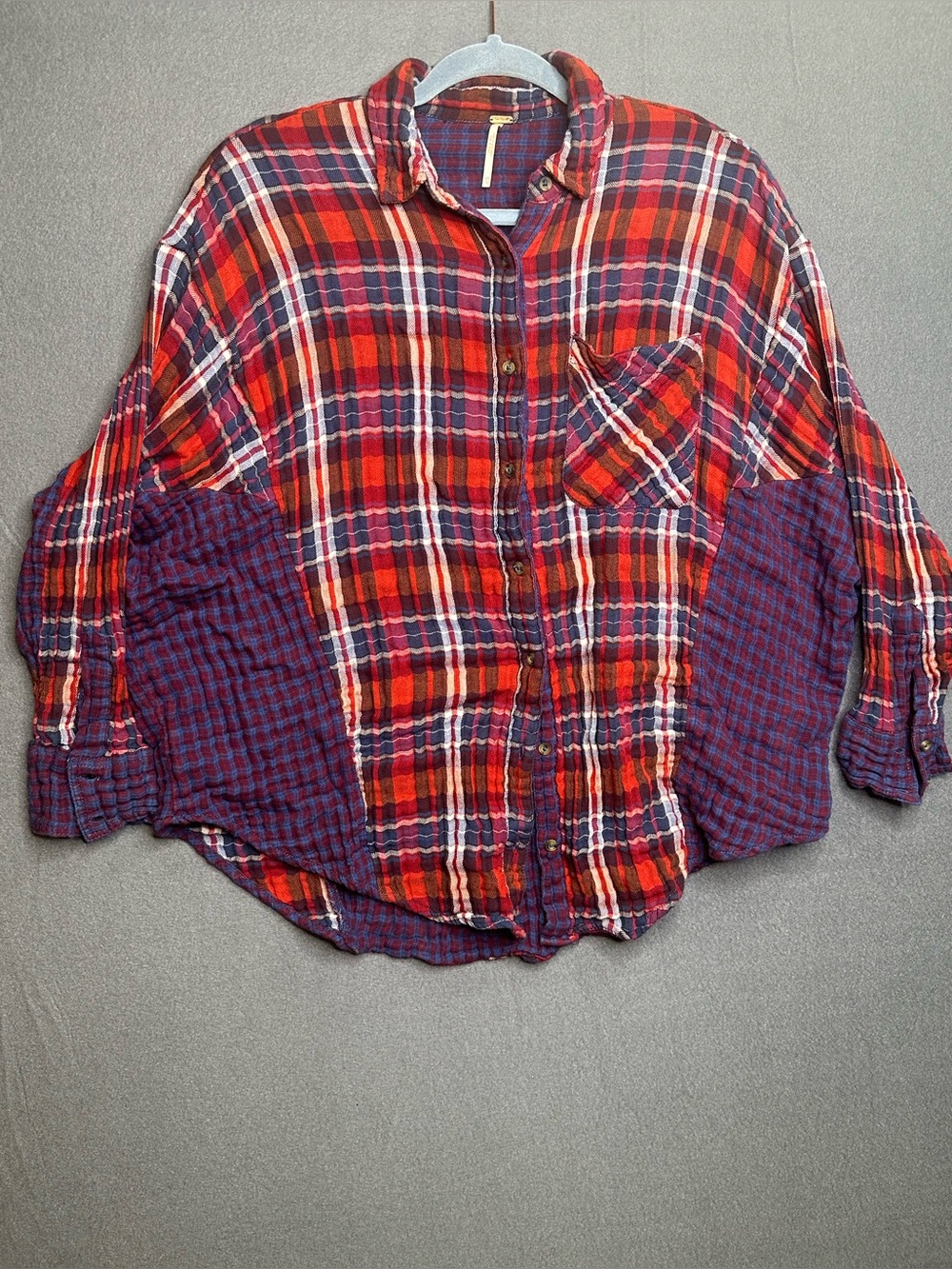 Free People one of the guys flannel top